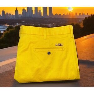Dockers Pants Men 40x30 Yellow Alpha LSU Gameday‎ Edition Football Sports Coach